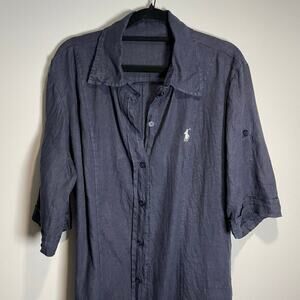 Polo by Ralph Lauren Gray Midi Dress 3/4 Cuffed Sleeves